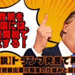 【徹底解説】消費税は関税より懲罰的？トランプ発言が日本経済に与える影響を解説