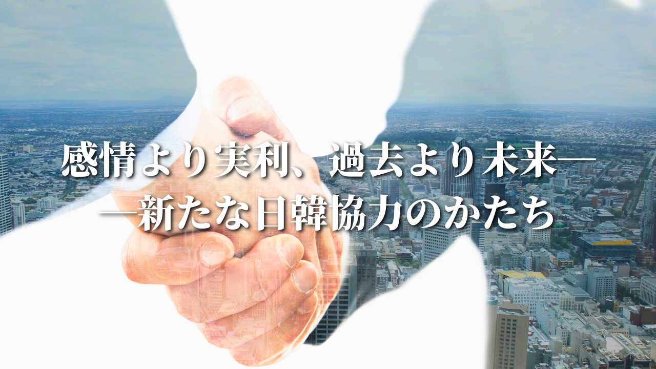 感情より実利、過去より未来──新たな日韓協力のかたち