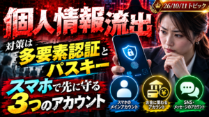 【最新】個人情報流出の対策は多要素認証とパスキー｜スマホで先に守る3つのアカウント