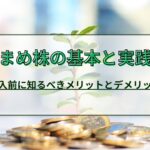 まめ株の基本と実践:購入前に知るべきメリットとデメリット【2024新装版】