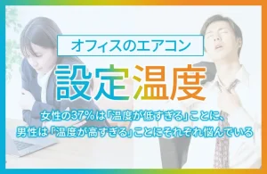 【オフィスのエアコン設定温度】女性の37%は「温度が低すぎる」ことに、男性は「温度が高すぎる」ことにそれぞれ悩んでいる