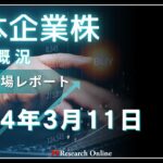 日本株市場動向:2024年3月11日取引概況-東京市場、混乱の一日