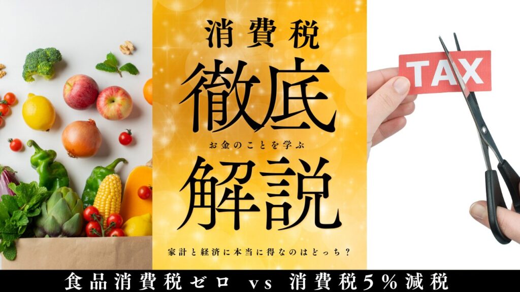 【徹底解説】食品消費税ゼロ vs 消費税5％減税：家計と経済に本当に得なのはどっち？