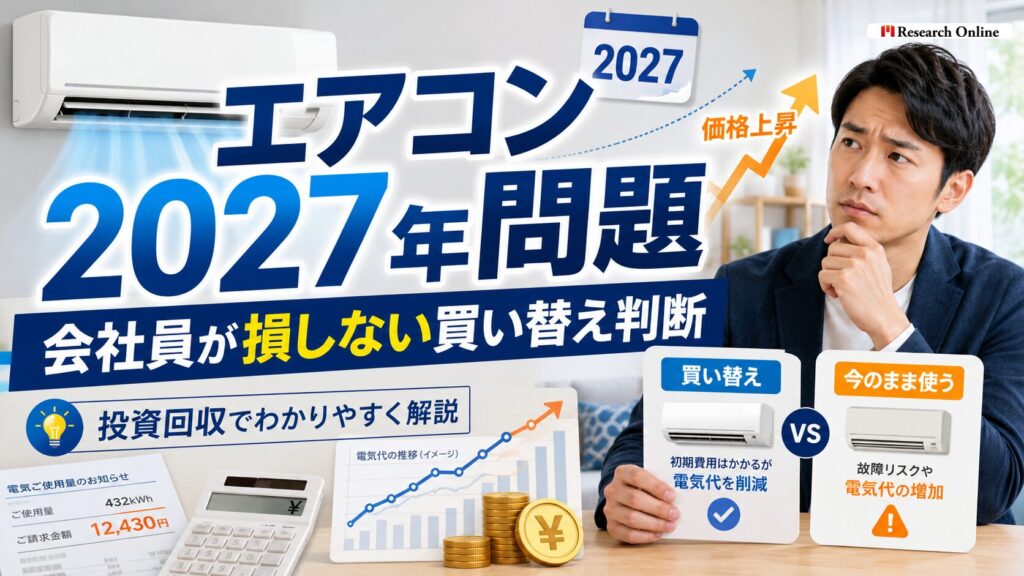 エアコン2027年問題｜会社員が損しない買い替え判断を投資回収で解説