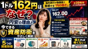 1ドル162円はなぜ？円安の理由と今できる資産防衛をやさしく解説