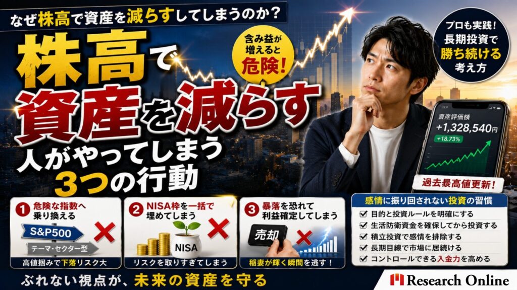 なぜ株高で資産を減らすのか｜最高値でやってはいけない3つの行動