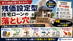 残価設定型住宅ローンの落とし穴とは？残クレマイホームで後悔しない7つの確認点