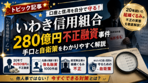 【口座と信用を自分で守る】いわき信用組合280億円不正融資事件をわかりやすく解説｜手口と自衛策