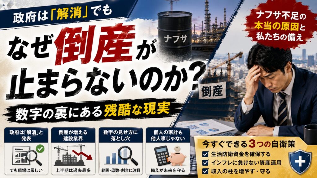なぜ「ナフサ解消」なのに倒産が続くのか？政府と現場の残酷なギャップ