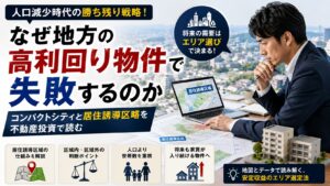 なぜ地方の高利回り物件で失敗するのか｜コンパクトシティと居住誘導区域を不動産投資で読む