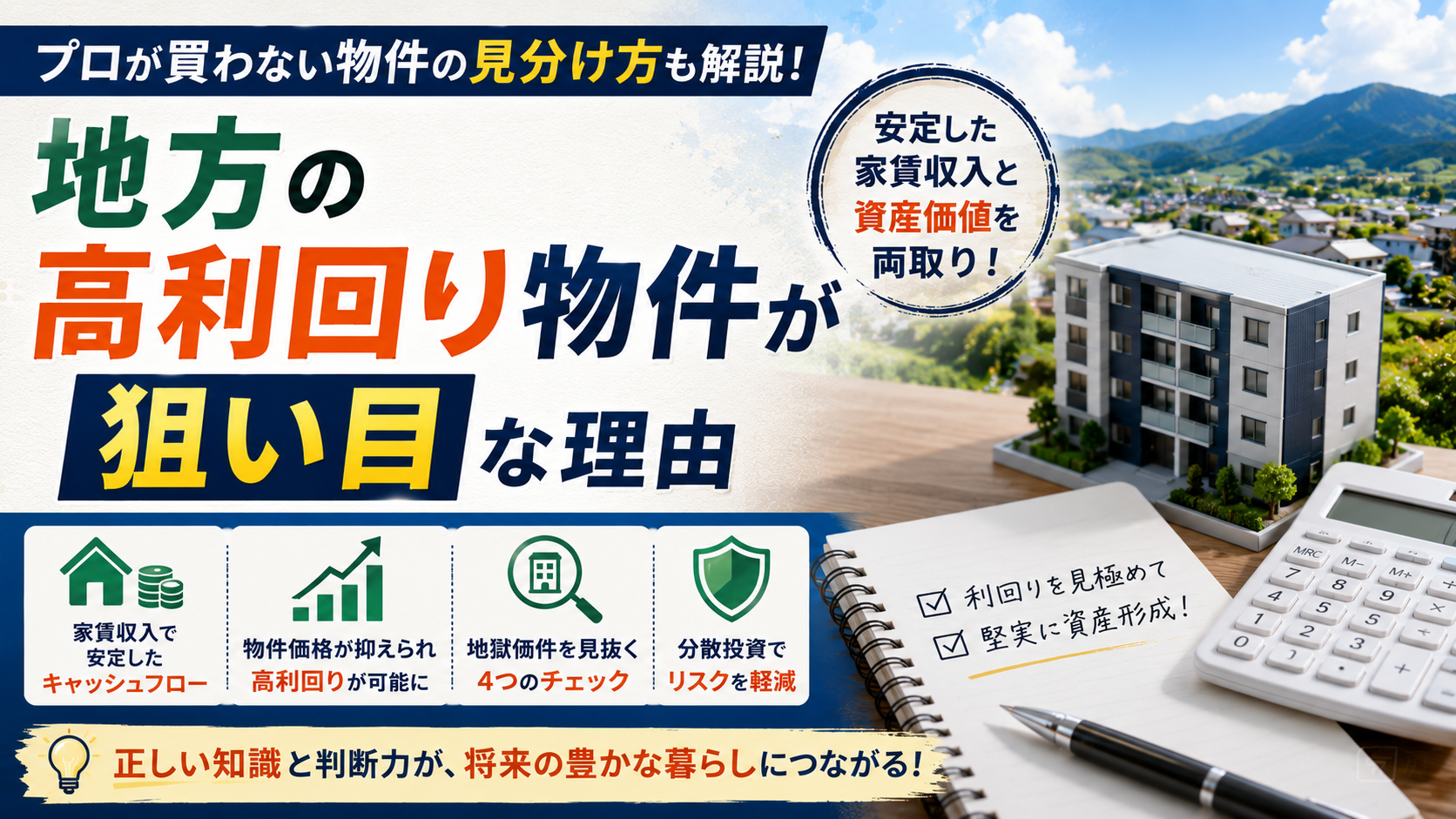 地方の高利回り物件が狙い目な理由｜プロが買わない地獄物件の見分け方