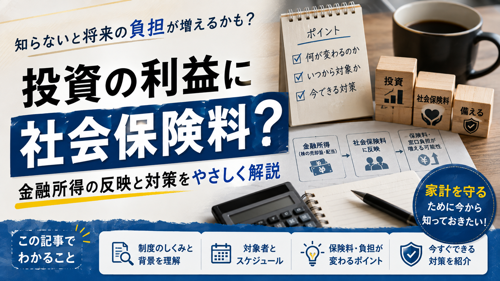 投資の利益に社会保険料？金融所得の反映と対策をやさしく解説