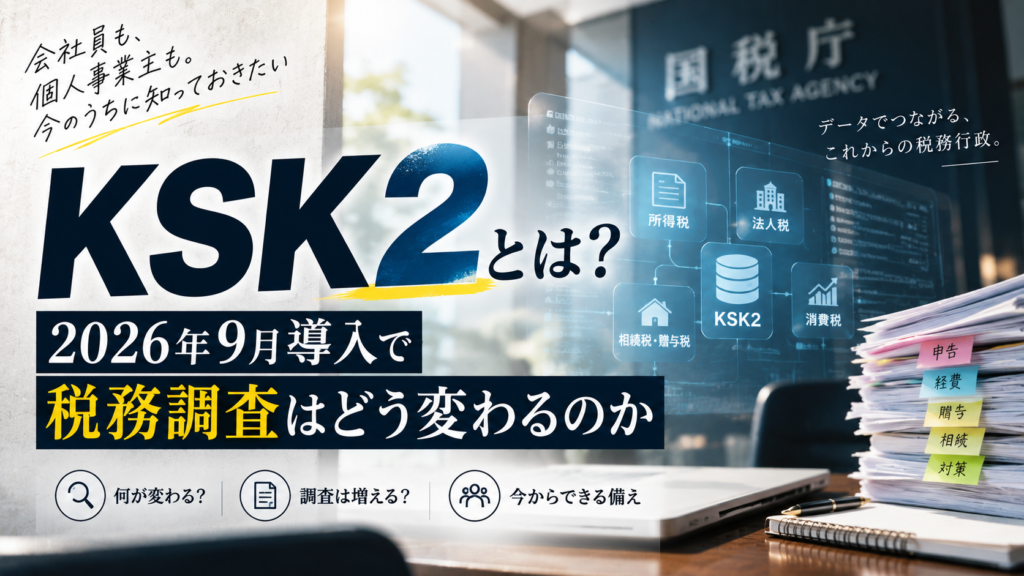 KSK2とは？2026年9月導入で税務調査はどう変わるのか