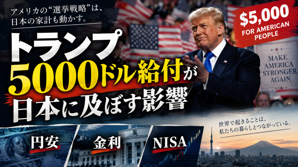 トランプ5000ドル給付が日本に及ぼす影響｜円安・金利・NISA