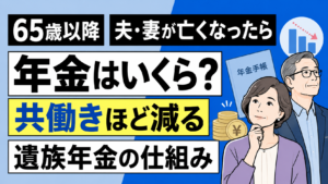 65歳以降に夫・妻が亡くなったら年金はいくら？共働きほど減る遺族年金の仕組み
