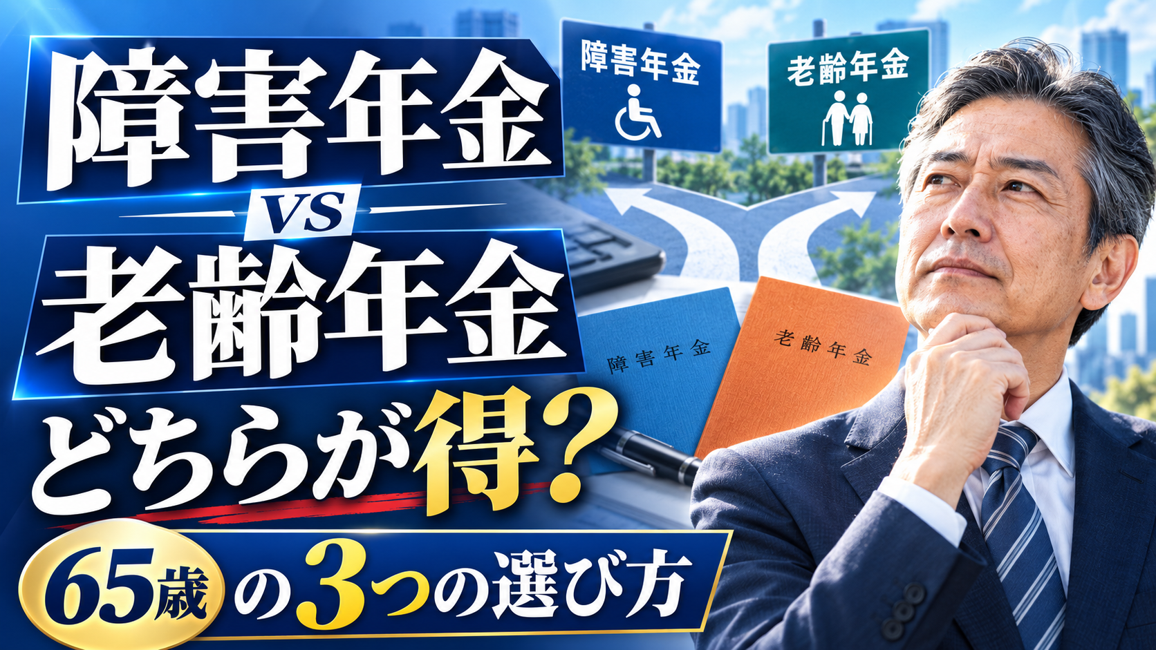 障害年金と老齢年金はどちらが得？65歳の3つの選び方