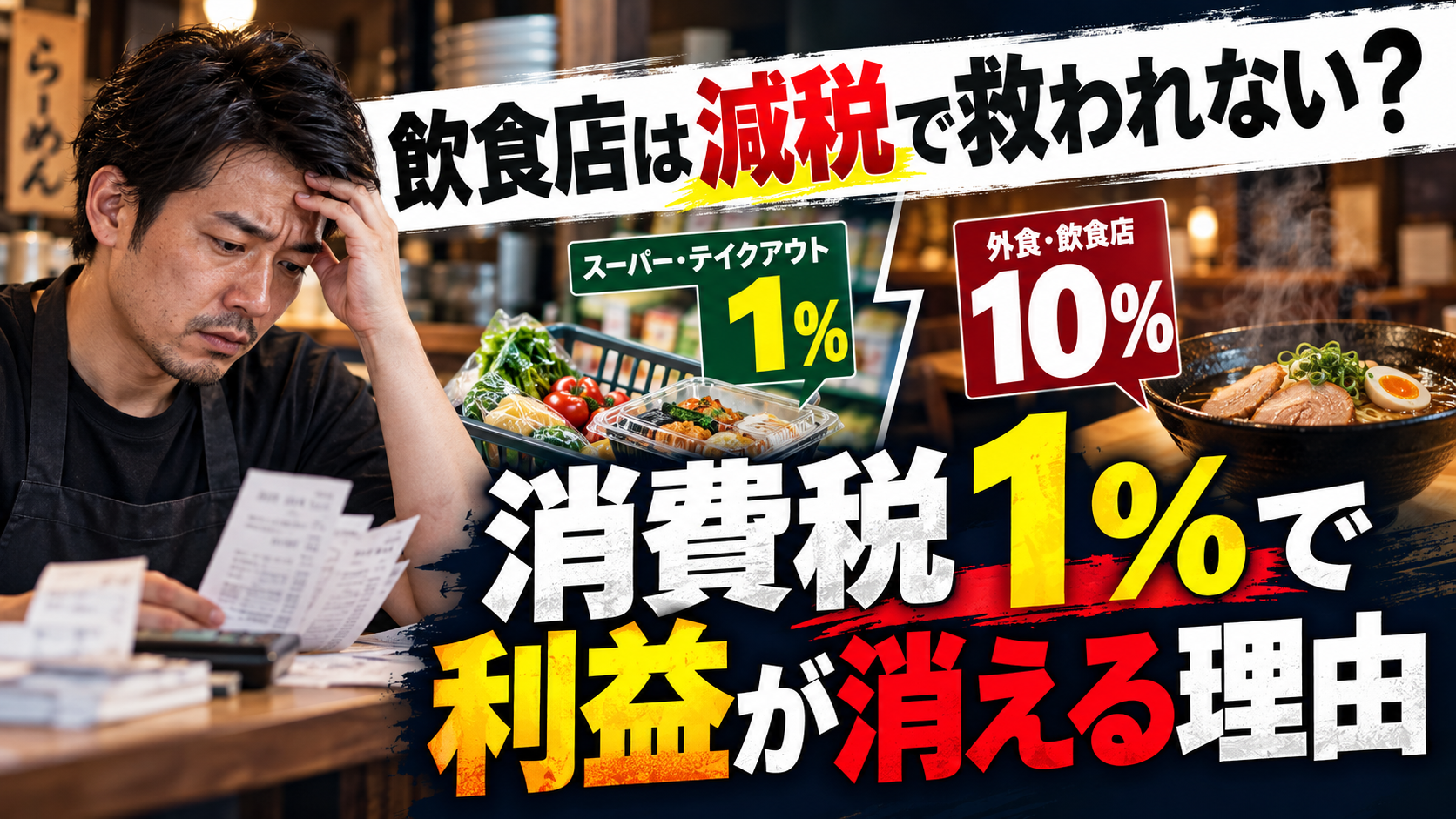 飲食店は減税で救われない？消費税1%で利益が消える理由